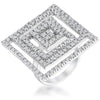 WildKlass Cubic Zirconia Maze Cocktail Ring-WildKlass Jewelry