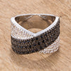 WildKlass Cross Pattern Cocktail Ring-WildKlass Jewelry