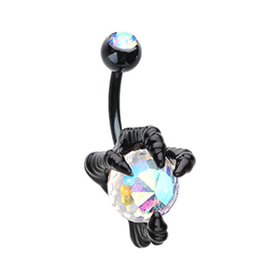 Black & Golden & Silver Dragon's Claw Belly Button Ring-WildKlass Jewelry