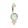 Silver & Gold Crop Circles Ornate Belly Button Ring-WildKlass Jewelry