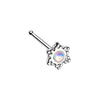 Golden & Silver Revo Illumilating Snowflake L-Shape & Stud Nose Ring-WildKlass Jewelry