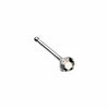 Gold, Silver Prong Set Iridescent Gem Top Steel L-Shaped, Stud Nose Ring-WildKlass Jewelry