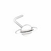 Silver, Gold Saturn Planet L-Shape, Stud Nose Ring-WildKlass Jewelry