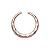 Gold & Silver & Rose Gold Faceted Textured Septum Retainer Ring-WildKlass Jewelry