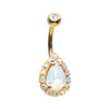 Opalescent Teardrop WildKlass Belly Button Ring-WildKlass Jewelry