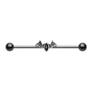 WILDKLASS Bat Outta Hell Industrial Barbell-WildKlass Jewelry