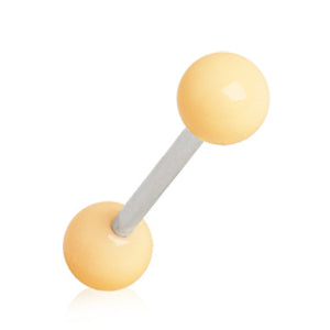 316L Surgical Steel Flesh Tone UV Acrylic Balls-WildKlass Jewelry