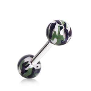 UV Acrylic Camouflage Barbell-WildKlass Jewelry
