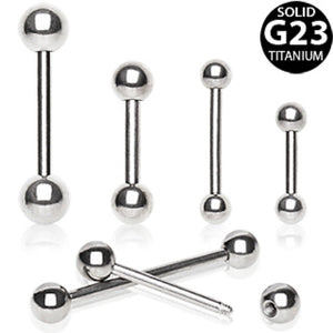 Grade 23 Titanium Barbell with Balls-WildKlass Jewelry