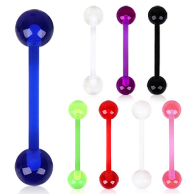 Bio Flex Barbell with UV Coated Acrylic Ball-WildKlass Jewelry