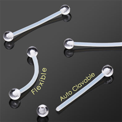 Bio Flex Barbell / Retainer with UV Coated Acrylic Balls-WildKlass Jewelry