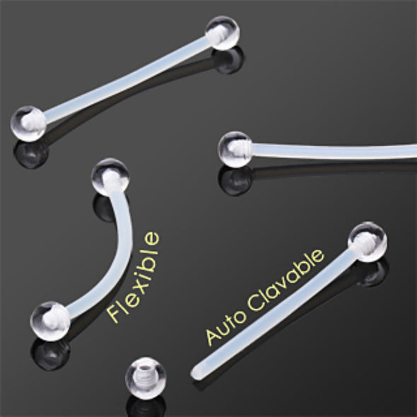 Bio Flex Barbell / Retainer with UV Coated Acrylic Balls-WildKlass Jewelry