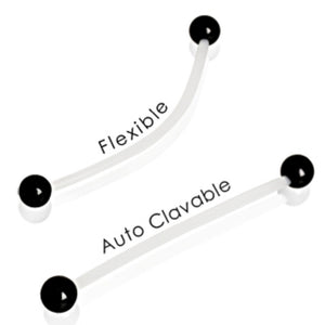 BioFlex Retainer with Black UV Balls-WildKlass Jewelry