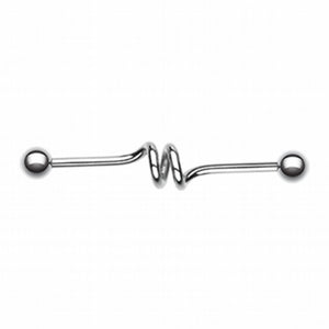 Double Spiral Industrial Barbell-WildKlass Jewelry