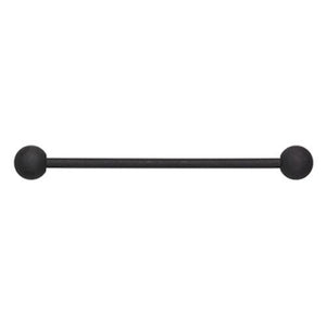 Black Matte Metal Basic WildKlass Industrial Barbell-WildKlass Jewelry