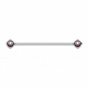 Aurora Gem Ball Industrial Barbell-WildKlass Jewelry