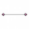 Aurora Gem Ball Industrial Barbell-WildKlass Jewelry