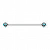 Aurora Gem Ball Industrial Barbell-WildKlass Jewelry