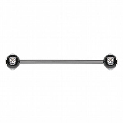 Colorline PVD Aurora Gem Ball Industrial Barbell-WildKlass Jewelry
