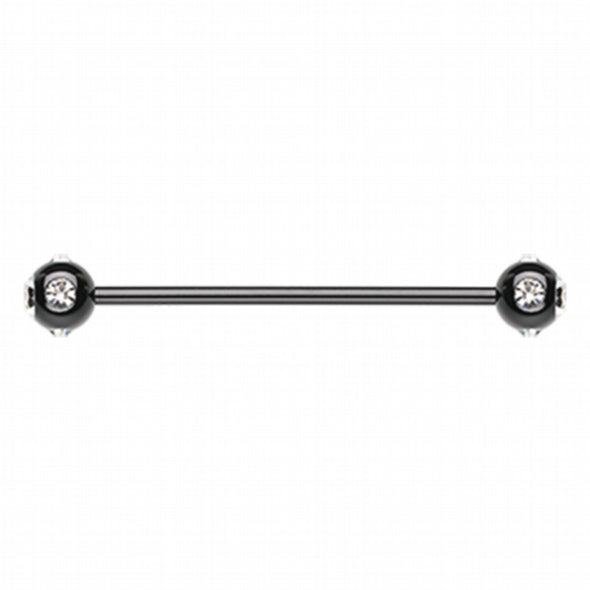 Colorline PVD Aurora Gem Ball Industrial Barbell-WildKlass Jewelry