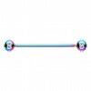 Colorline PVD Aurora Gem Ball Industrial Barbell-WildKlass Jewelry