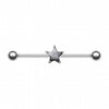Gem Star Industrial Barbell-WildKlass Jewelry
