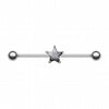 Gem Star Industrial Barbell-WildKlass Jewelry