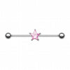 Gem Star Industrial Barbell-WildKlass Jewelry