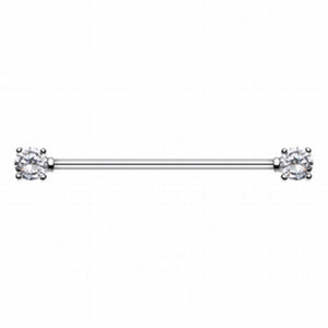 Dainty Sparkles Industrial Barbell-WildKlass Jewelry