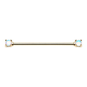 Golden Revo Double Prong WildKlass Industrial Barbell-WildKlass Jewelry