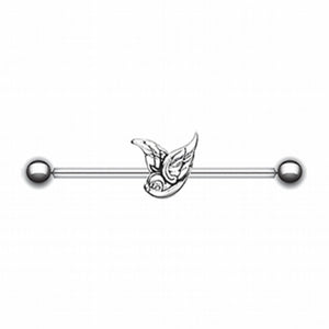 Flying Sparrow Industrial Barbell-WildKlass Jewelry