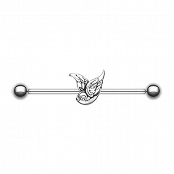 Flying Sparrow Industrial Barbell-WildKlass Jewelry