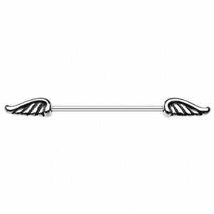 Winged Out Industrial Barbell-WildKlass Jewelry
