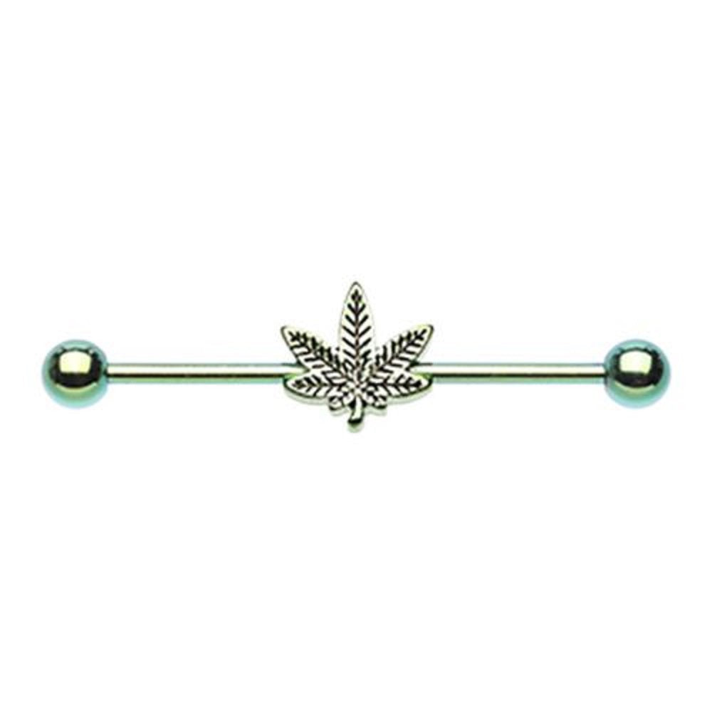 Pot leaf industrial barbell online