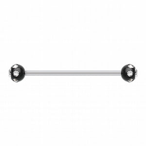 Acrylic Aurora Gem Ball Industrial Barbell-WildKlass Jewelry