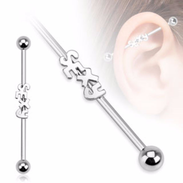 Sexy Industrial WildKlass Barbell 316L Surgical Steel (Sold by Piece)-WildKlass Jewelry
