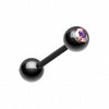 Colorline PVD Basic Gem Ball Barbell Tongue Ring-WildKlass Jewelry