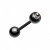 Colorline PVD Basic Gem Ball Barbell Tongue Ring-WildKlass Jewelry
