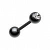 Colorline PVD Basic Gem Ball Barbell Tongue Ring-WildKlass Jewelry