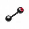 Colorline PVD Basic Gem Ball Barbell Tongue Ring-WildKlass Jewelry