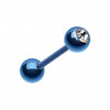Colorline PVD Basic Gem Ball Barbell Tongue Ring-WildKlass Jewelry