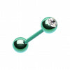 Colorline PVD Basic Gem Ball Barbell Tongue Ring-WildKlass Jewelry