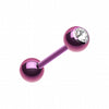 Colorline PVD Basic Gem Ball Barbell Tongue Ring-WildKlass Jewelry