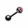 Colorline PVD Aurora Gem Ball Steel Barbell Tongue Ring-WildKlass Jewelry