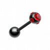 Colorline PVD Aurora Gem Ball Steel Barbell Tongue Ring-WildKlass Jewelry