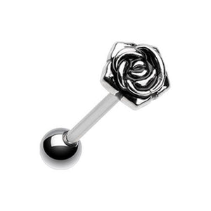 Rose Petal Barbell WildKlass Tongue Ring-WildKlass Jewelry