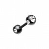 Colorline PVD Double Aurora Gem Ball Steel Cartilage Tragus Barbell-WildKlass Jewelry