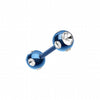 Colorline PVD Double Aurora Gem Ball Steel Cartilage Tragus Barbell-WildKlass Jewelry