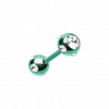 Colorline PVD Double Aurora Gem Ball Steel Cartilage Tragus Barbell-WildKlass Jewelry