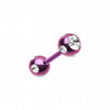 Colorline PVD Double Aurora Gem Ball Steel Cartilage Tragus Barbell-WildKlass Jewelry